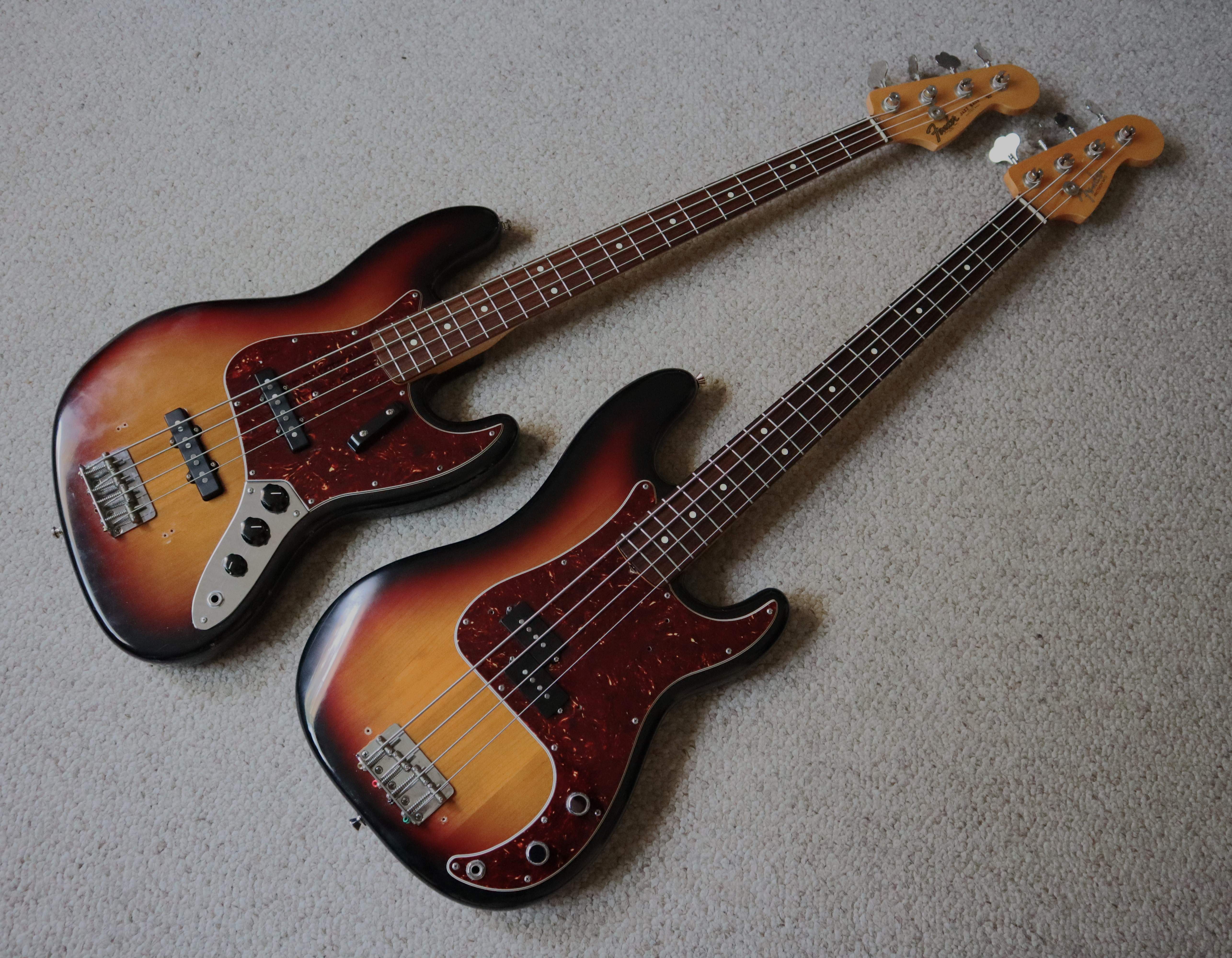 '62 Jazz and Precision.JPG