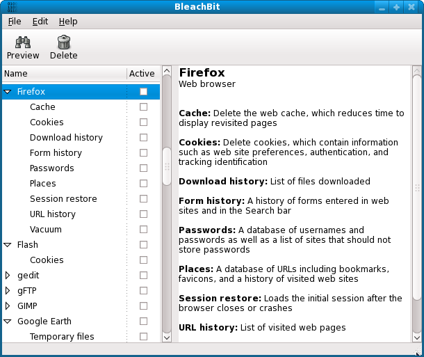 BleachBit-064-Firefox-Fedora11-English.png