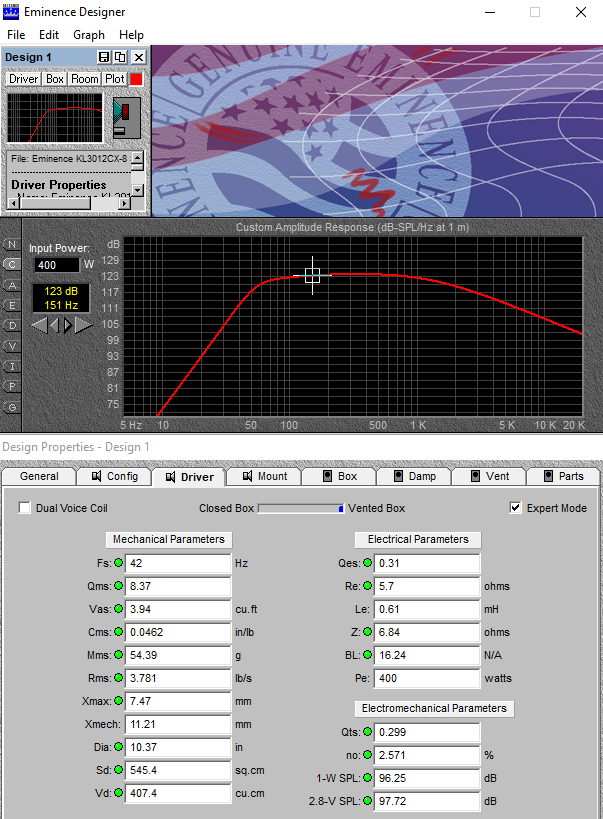 Eminence KL3012CX-8 Single AmpResp.PNG
