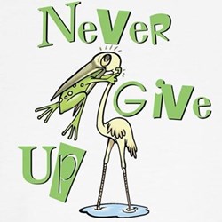 never_give_up_frog_choking_bird_tshirt.jpg