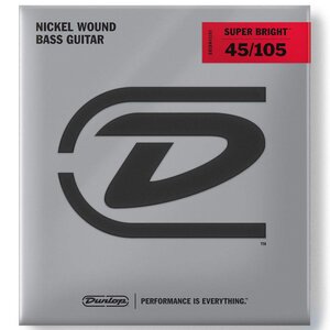 Dunlop DBSBN45105 Super Bright Nickel Medium 4-String Bass Guitar Strings 45-105