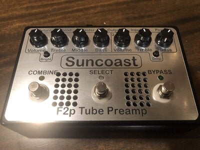 Suncoast F2p Preamp, Dual tube, Dual channel, combine channels