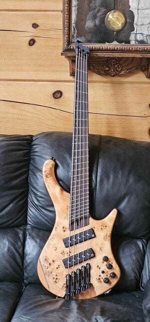2024 Ibanez EHB1505SMSFNL headless 5-string with gig bag