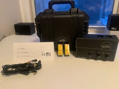 Noble Dual Vacuum Tube Preamp, Direct Box, and DC Power Supply, with extras