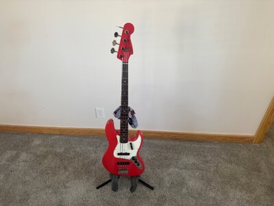 Fender Custom Shop 1963 Jazz Bass Journeyman Relic Fiesta Red