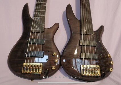 Matching Custom Ibanez SR 706 Basses
