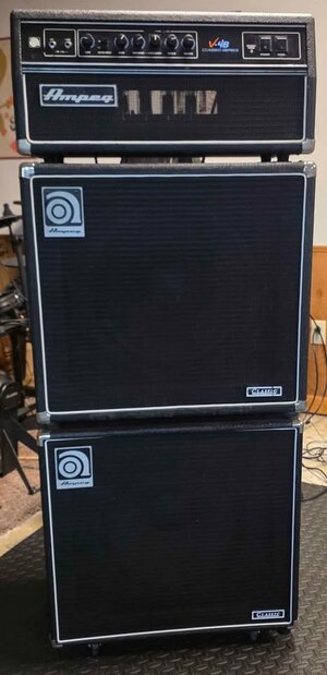 Ampeg V4BH Head and (2) 15" Cabinets