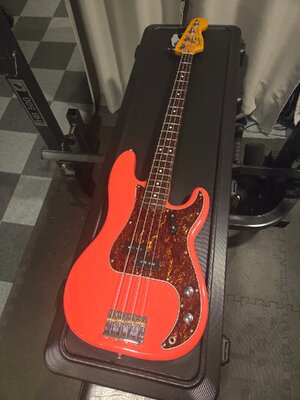2010 Squier Classic Vibe Precision Bass – Fiesta Red (Made in China)