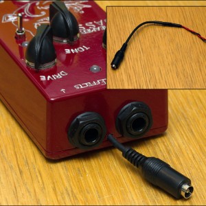 9V jack moved