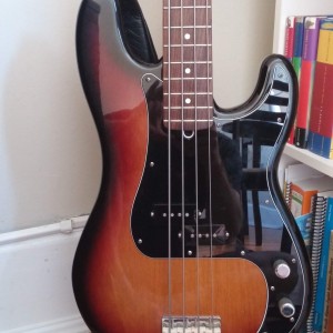New black pickguard on my P bass