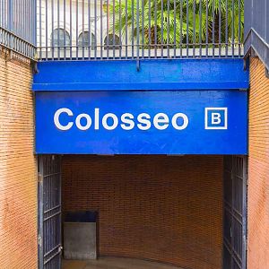 Entrance to the Metro at the Colosseum in Rome