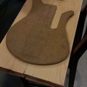 Template on alder slabs