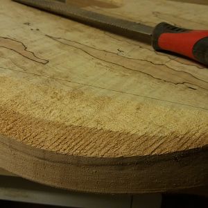 Filing the armrest