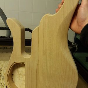 Back side with belly contour