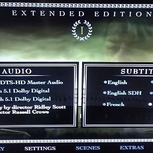 Gladiator extended menu