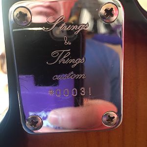 ‘83 Strings & Things Custom Blues King IV, authentic neck plate