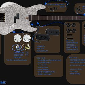 00 Warmoth Dinky J4 - P - Fretless