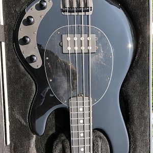 Stingray Special Blacked out with Ebony Board on Roasted Flamed Maple