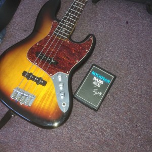 My Squier VM sunburst Jazz and Rockman Bass Ace