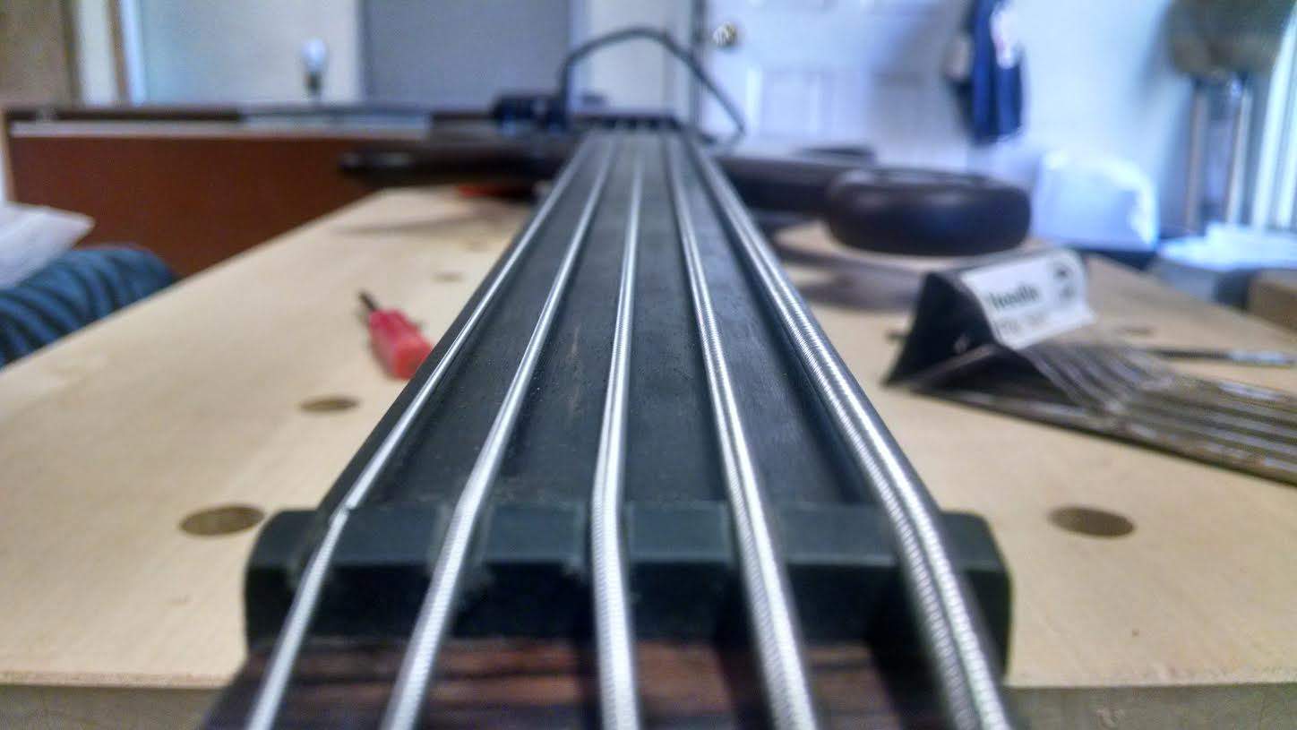 ebony down the neck