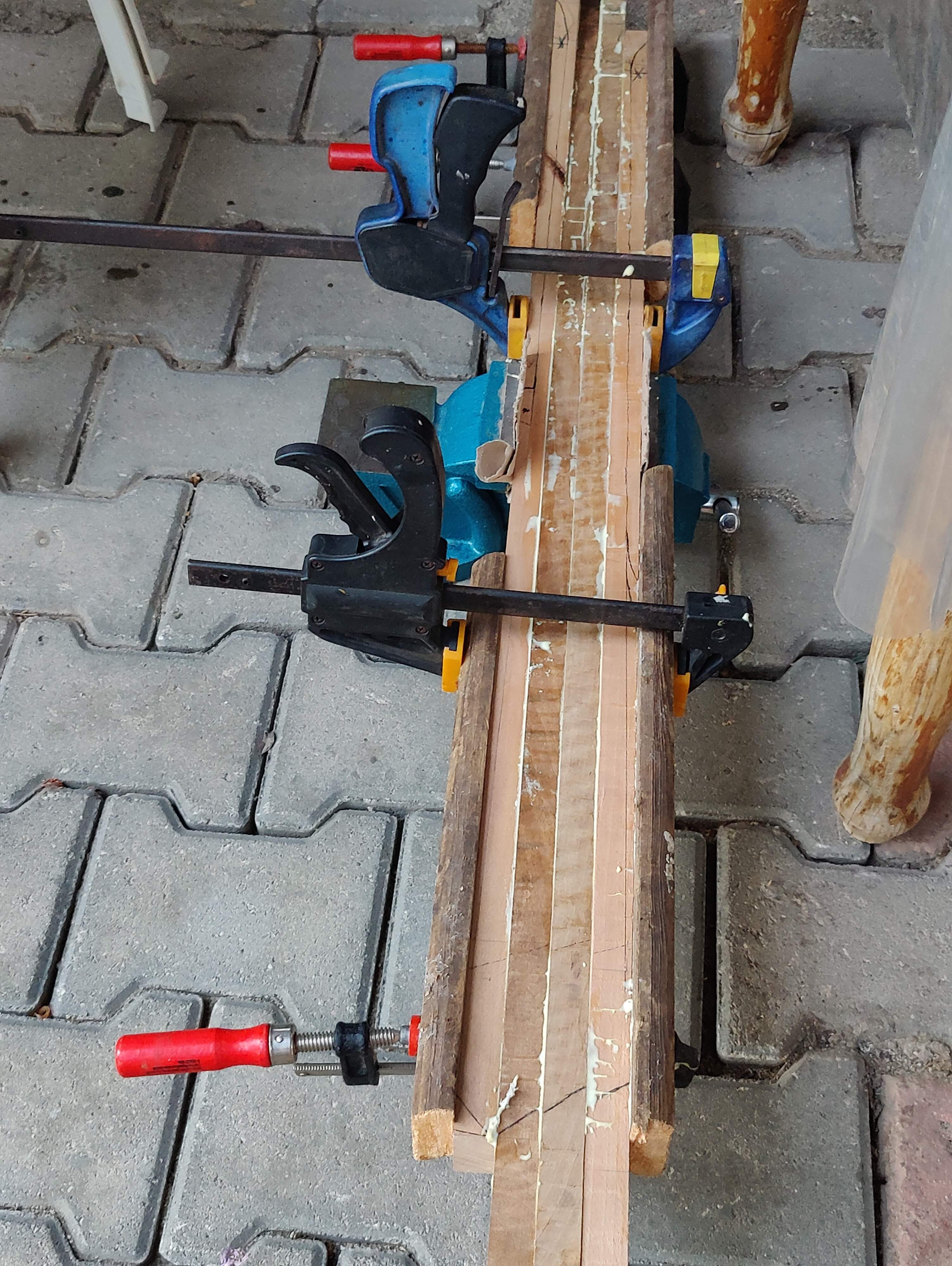 Gluing the neck