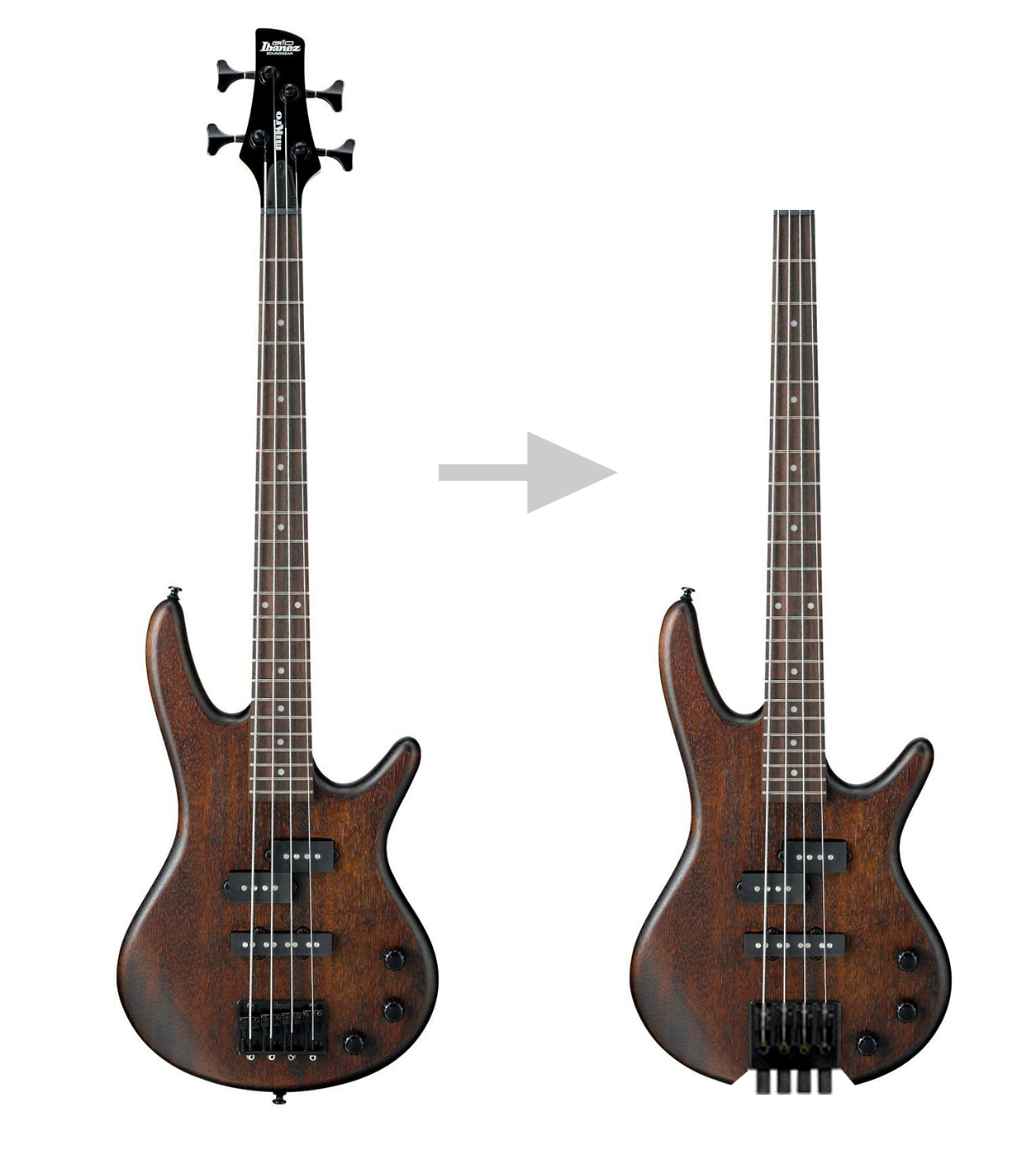 Ibanez Mikro Headless Conversion Concept