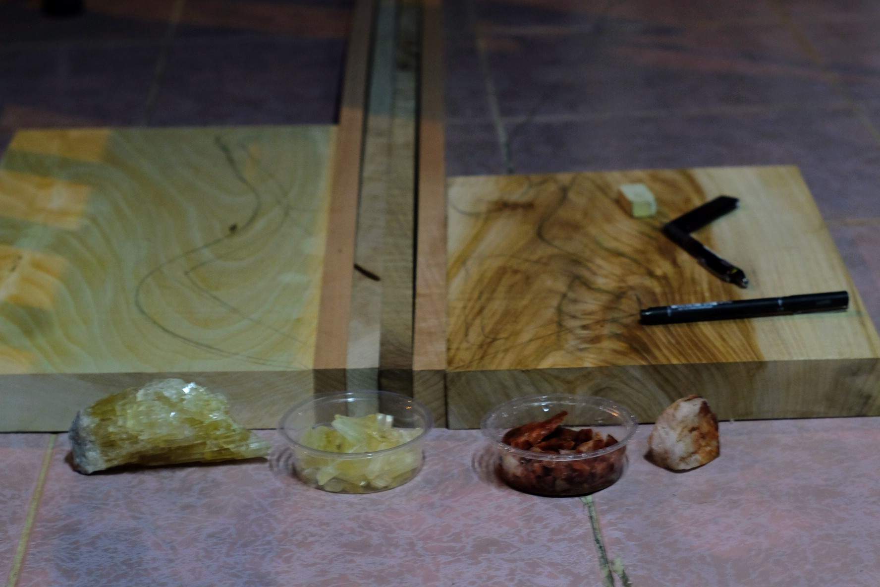 Material to begin with gathered