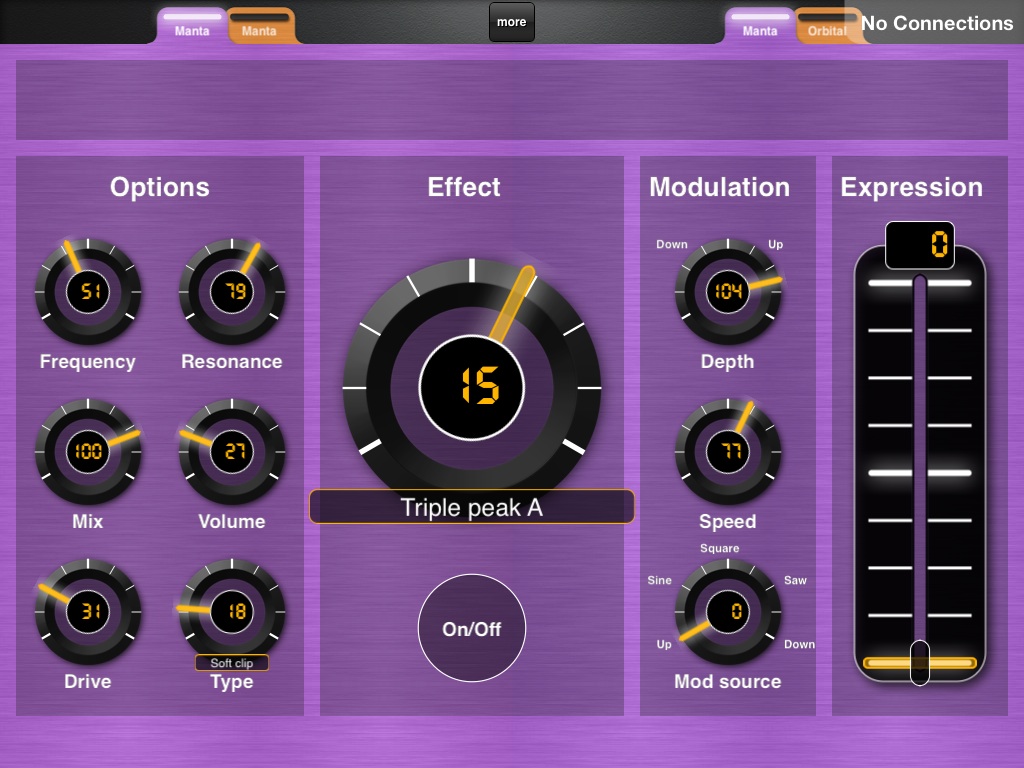 Midi Designer layout for Source Audio Manta