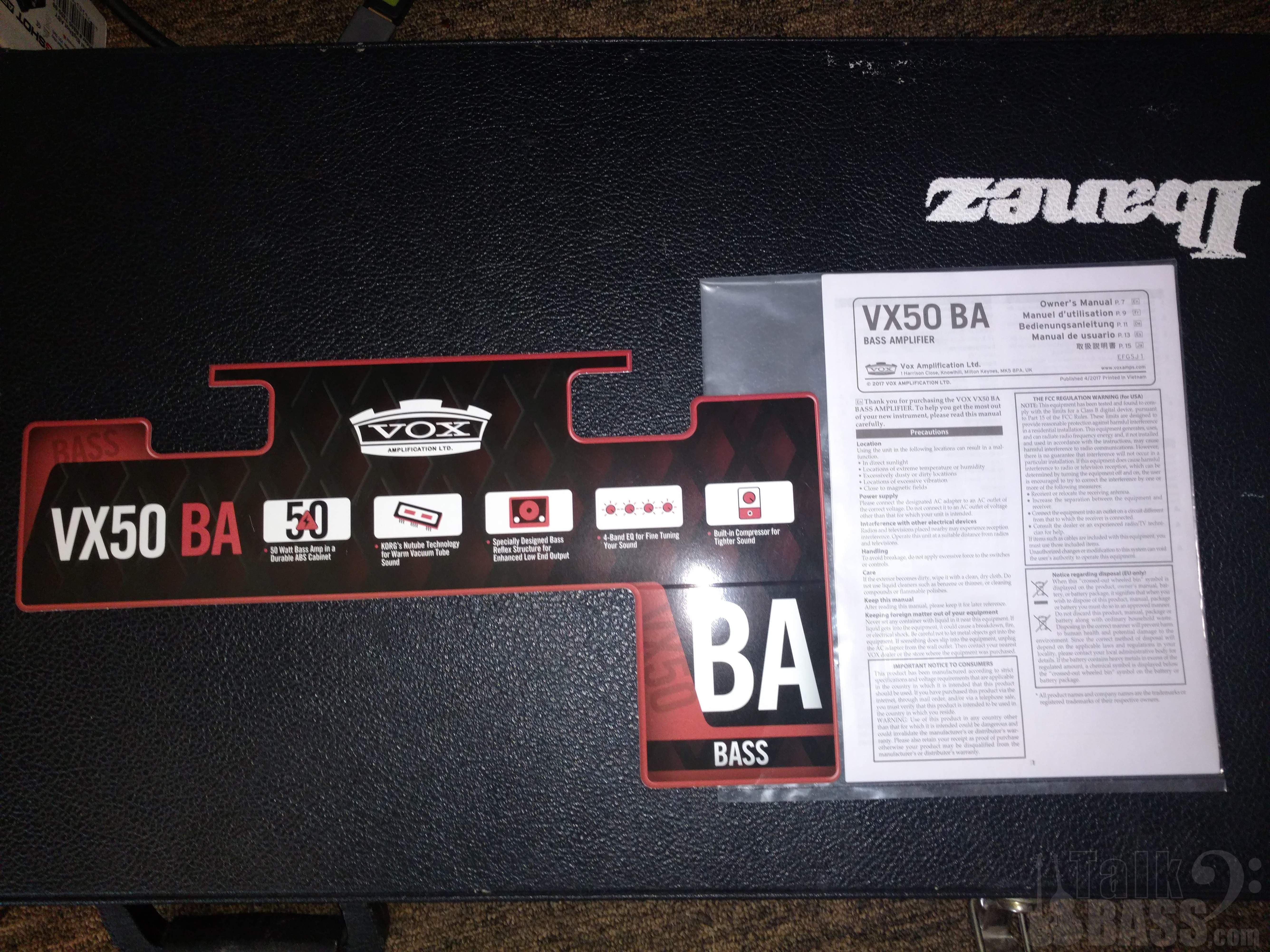 VX50BA paperwork