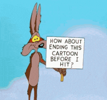 Wile E Coyote Help Sign GIFs | Tenor